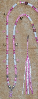 Breast Cancer Awareness Ribbon Pendant Rhythm Beads