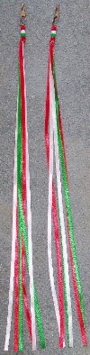 Christmas Tail Ribbons Rhythm beads for horses